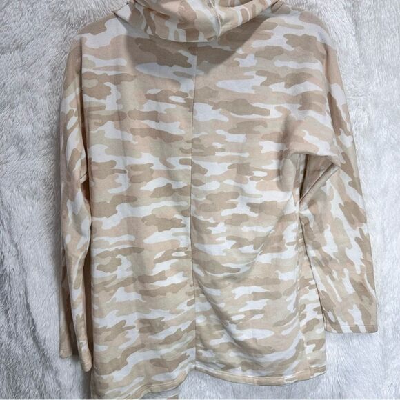Lucky Brand Open Front Sweater Cardigan - Cream / White Camo, Women’s Size S - Picture 7 of 7